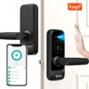 Smart Door Lock with Palm Vein Fingerprint & Face Recognition IP53 Waterproof 2K Camera Video Doorbell Keyless Entry App Control